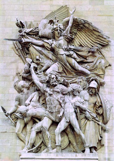 La Marseillaise, detail van de oostelijke zijde van de Arc de Triomphe, 1832-35 door Francois Rude